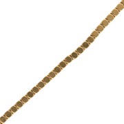 Mini perles facettées polygones imitation hématite 3 mm - Golden x39cm