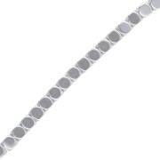 Mini perles facettées polygones imitation hématite 3 mm - Labrador x39cm