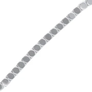 Mini perles facettées polygones imitation hématite 3 mm - Labrador x39cm