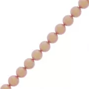 Perles rondes nacrées Preciosa - Round Pearl Maxima 5 mm - Pearlescent Pink x25