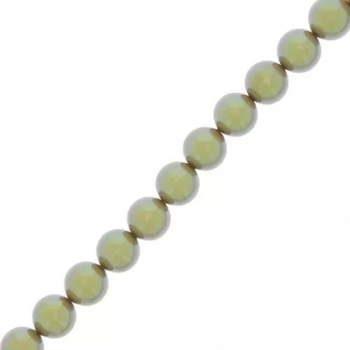 Perles rondes nacrées Preciosa - Round Pearl Maxima 5 mm - Pearlescent Khaki x25