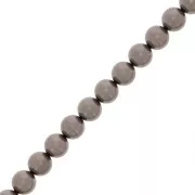 Perles rondes nacrées Preciosa - Round Pearl Maxima 5 mm - Dark Grey x25