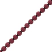 Perles rondes nacrées Preciosa - Round Pearl Maxima 5 mm - Bordeaux x25|raw }}
