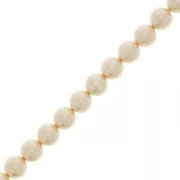 Perles rondes nacrées Preciosa - Round Pearl Maxima 5 mm - Cream x25
