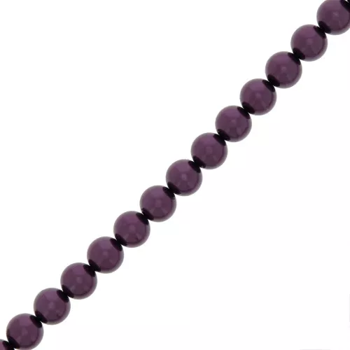 Perles rondes nacrées Preciosa - Round Pearl Maxima 5 mm - Light Burgundy x25