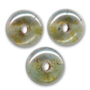 Pastilles en verre  4 mm Luster Transparent Green x50|raw }}