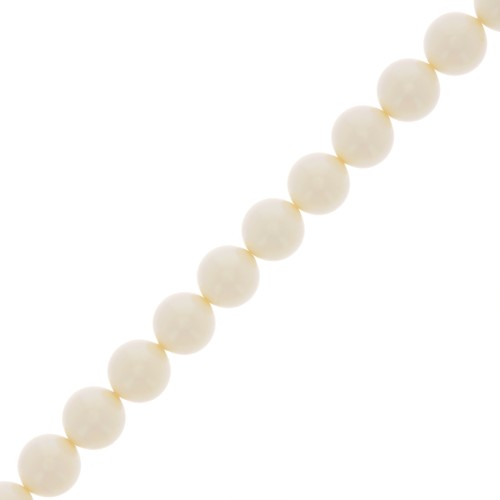 Perles rondes nacrées Preciosa - Round Pearl Maxima 5 mm - Pearlescent Cream x25
