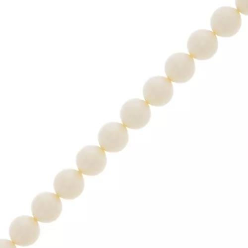 Perles rondes nacrées Preciosa - Round Pearl Maxima 5 mm - Pearlescent Cream x25