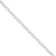 Chaîne maille forçat limée 2,7 mm argenté x1m