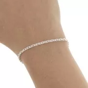 Chaîne maille forçat limée 2,7 mm argenté x1m