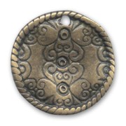 Sequin ondulé 22 mm bronze x1