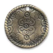 Sequin ondulé 22 mm bronze x1