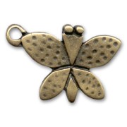 Breloque papillon 26x18 mm bronze x1