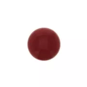 Cabochon rond en verre 6 mm - Imitation corail - Rouge x1
