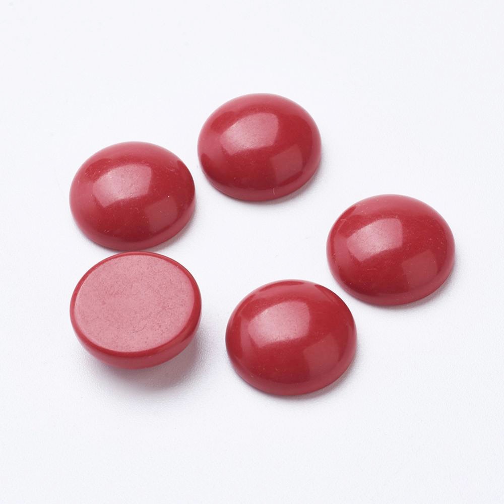 Cabochon En Corail Rouge Naturel Vintage – 8 Carats, Taille Brillant – Parfaite Pour La Création De Bijoux Ou La Restauration De Meubles