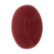 Cabochon ovale en verre 18x13 mm - Imitation corail - Rouge x1|raw }}