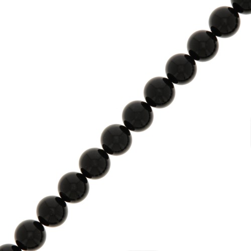 Perles rondes nacrées Preciosa - Round Pearl Maxima 8 mm - Magic Black x10