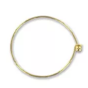 Bracelet avec fermoir boule vissée 57 mm - Doré x1