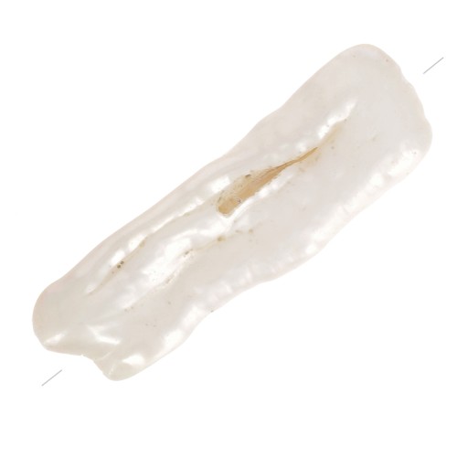 Perles d'eau douce Keshi - perles baroques irrégulières 20-30 mm - Blanc x1