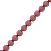 Perles rondes nacrées Preciosa - Round Pearl Maxima 8 mm - Pearlescent Red x10|raw }}