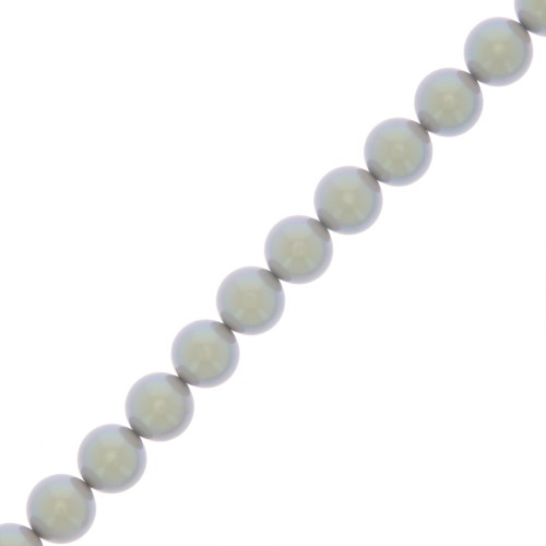 Perles rondes nacrées Preciosa - Round Pearl Maxima 8 mm - Pearlescent Grey x10