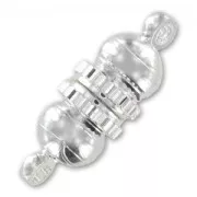 Fermoir aimanté 17x6 mm argenté x1