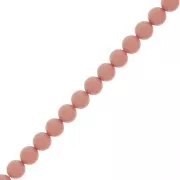 Perles rondes nacrées Preciosa - Round Pearl Maxima 8 mm - Salmon Rose x10