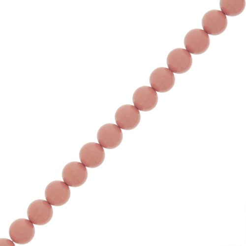 Perles rondes nacrées Preciosa - Round Pearl Maxima 8 mm - Salmon Rose x10