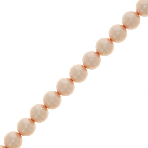 Perles rondes nacrées Preciosa - Round Pearl Maxima 8 mm - Peach x10