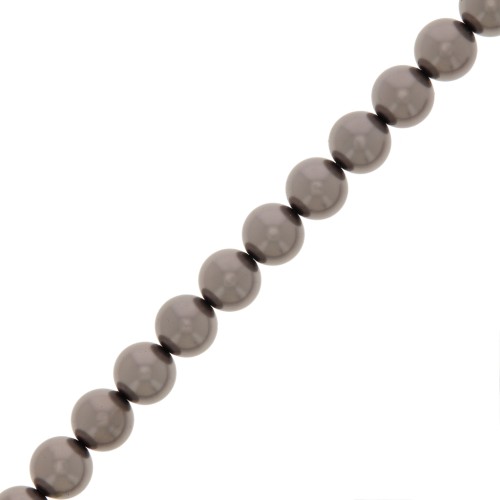 Perles rondes nacrées Preciosa - Round Pearl Maxima 8 mm - Dark Grey x10