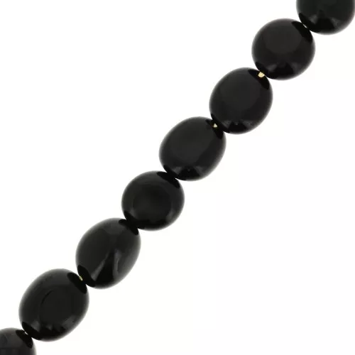 Perles nuggets irréguliers 5 - 10 mm pierre gemme teintée - Agate noire x10