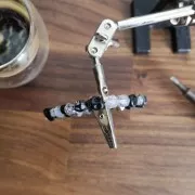 Perles nuggets irréguliers 5 - 10 mm pierre gemme teintée - Agate noire x10