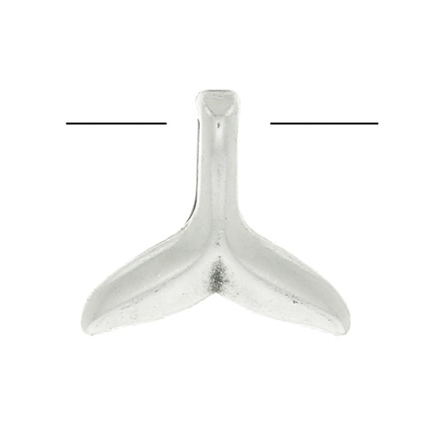 Breloque queue de sirène 10 mm - Placage Argent fin vieilli x1