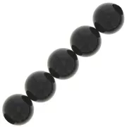 Perles rondes nacrées Preciosa - Round Pearl Maxima 12 mm - Magic Black x6