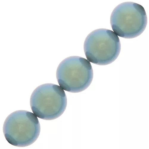 Perles rondes nacrées Preciosa - Round Pearl Maxima 12 mm - Pearlescent Blue x6