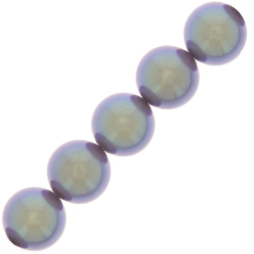 Perles rondes nacrées Preciosa - Round Pearl Maxima 12 mm - Pearlescent Violet x6