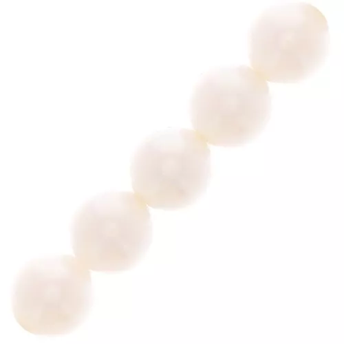 Perles rondes nacrées Preciosa - Round Pearl Maxima 12 mm - Pearlescent White x6