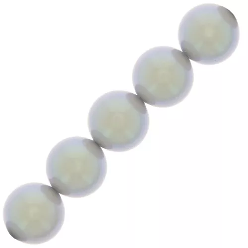 Perles rondes nacrées Preciosa - Round Pearl Maxima 12 mm - Pearlescent Grey x6