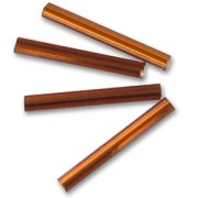 Perles rocailles Preciosa  tubes 20 mm Smoked Topaz Silver Lined x20g