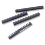 Perles rocailles Preciosa  tubes 20 mm Jet Hematite x20g
