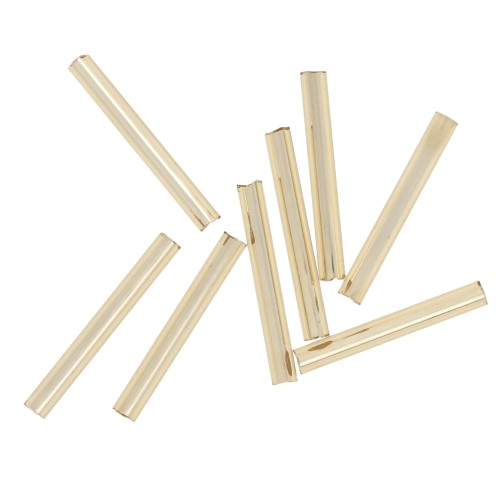 Preciosa Perles rocailles tubes 20 mm Gold Silver Lined x20g