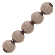 Perles rondes nacrées Preciosa - Round Pearl Maxima 12 mm - Dark Grey x6