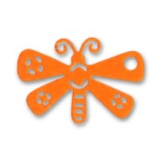 Breloque laser cut papillon 10x15 mm Orange x1|raw }}