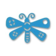 Breloque laser cut papillon 10x15 mm Bleu x1|raw }}