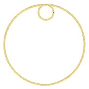 Pendentif cercle diamanté 35 mm - Doré à l'or fin x1