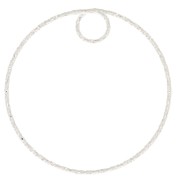 Pendentif cercle diamanté 35 mm - Placage Argent fin x1|raw }}