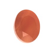 Cabochon ovale facetté 8x6 mm - imitation Cornaline x1|raw }}