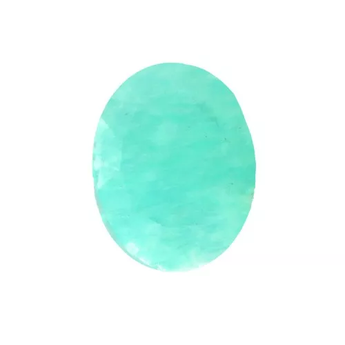 Cabochon ovale facetté 8x6 mm - Amazonite x1