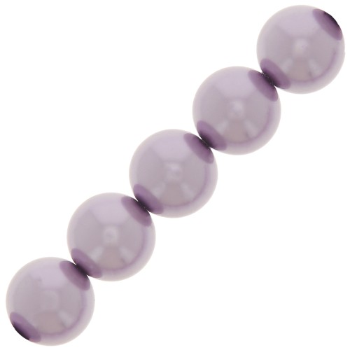 Perles rondes nacrées Preciosa - Round Pearl Maxima 10 mm - Lavender x5