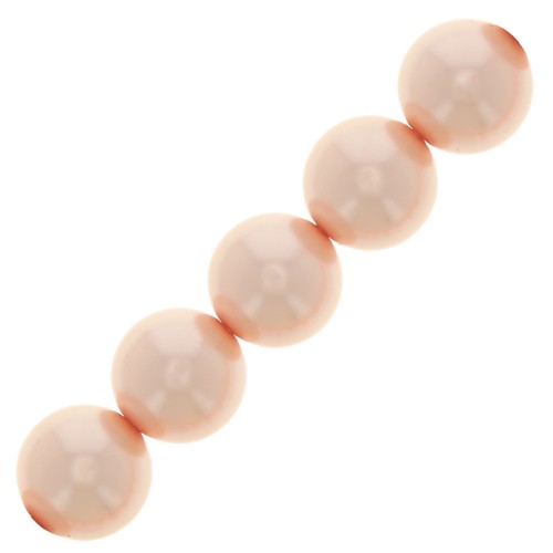 Perles rondes nacrées Preciosa - Round Pearl Maxima 10 mm - Peach x5
